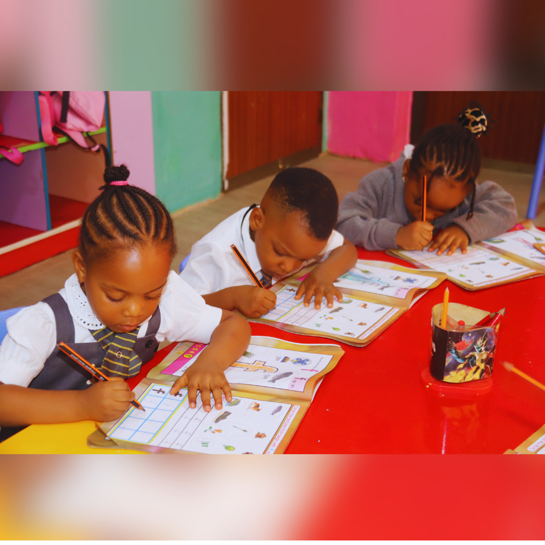 Nursery pupils engaged in guided play